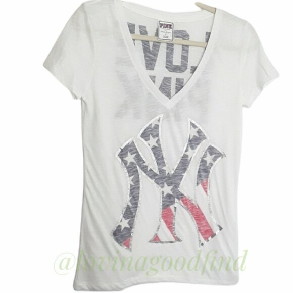 PINK New York American Flag Graphic T-Shirt EUC sz S - Picture 7 of 8